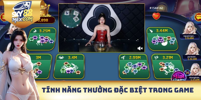 Bầu Cua Trực Tuyến - Đổi Thưởng Cực Hấp Dẫn Nhất Tại Sky88 Tính năng thưởng đặc biệt trong game